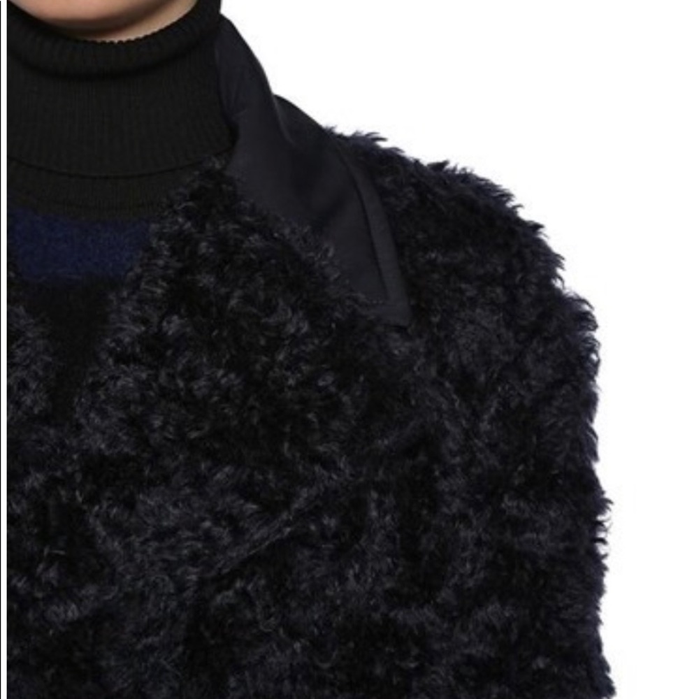 SportMax mohair shearing navy coat size M - Picture 3 of 8